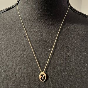 10k Yellow Gold Mother and Child Necklace
